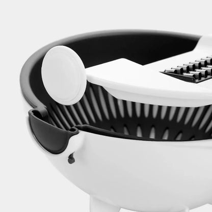 Versatile 2-in-1 Vegetable Slicer and Fruit Strainer - a compact and efficient kitchen tool that combines multiple functions into one