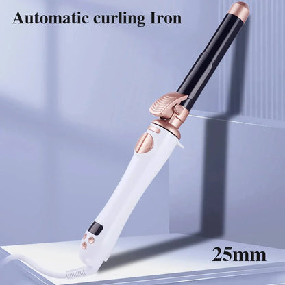 25mm Automatic Hair Curler with 360-degree Rotation and Adjustable Temperature for Salon-Quality Curls