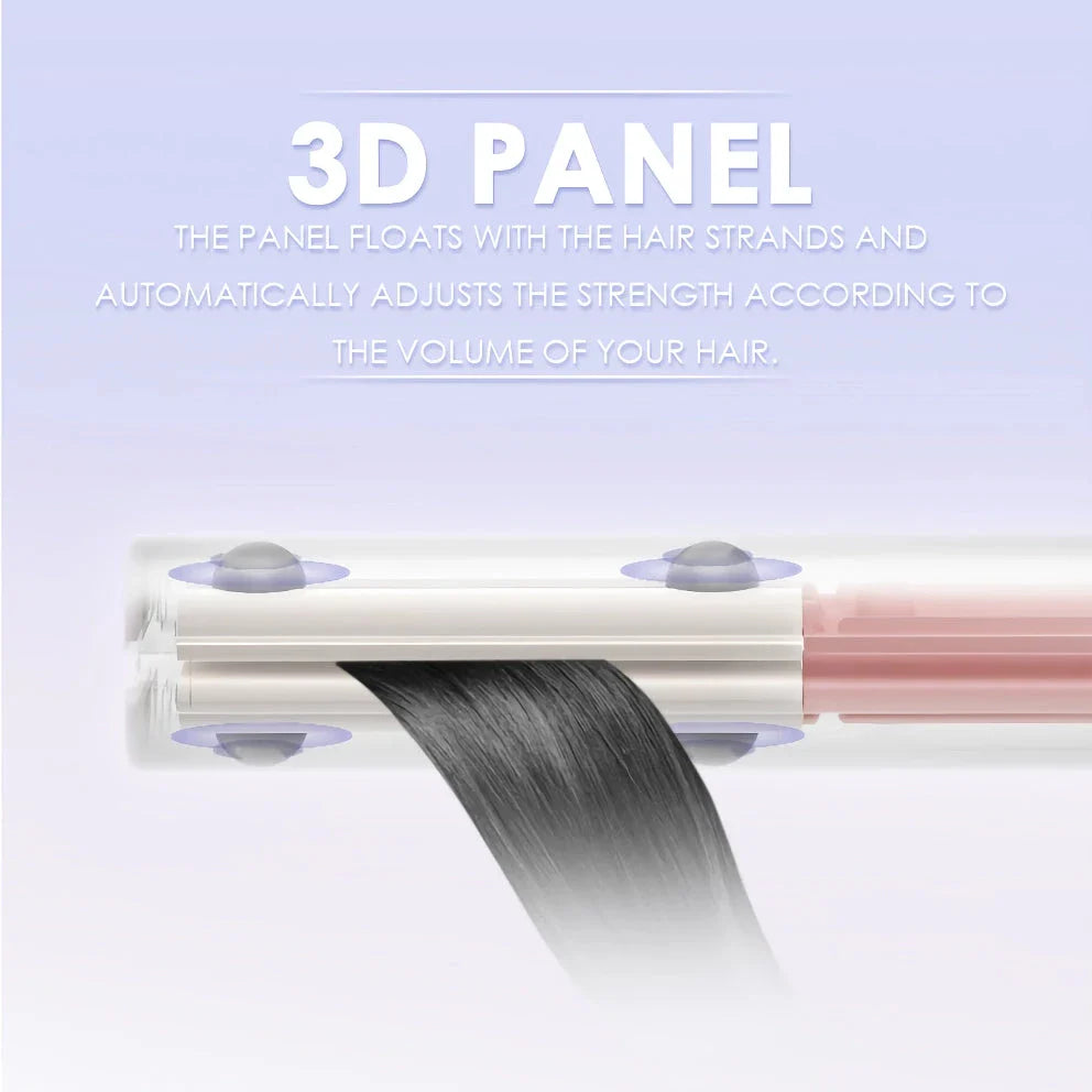 Versatile 2-in-1 Mini Ceramic Hair Styler for Straightening and Curling Hair