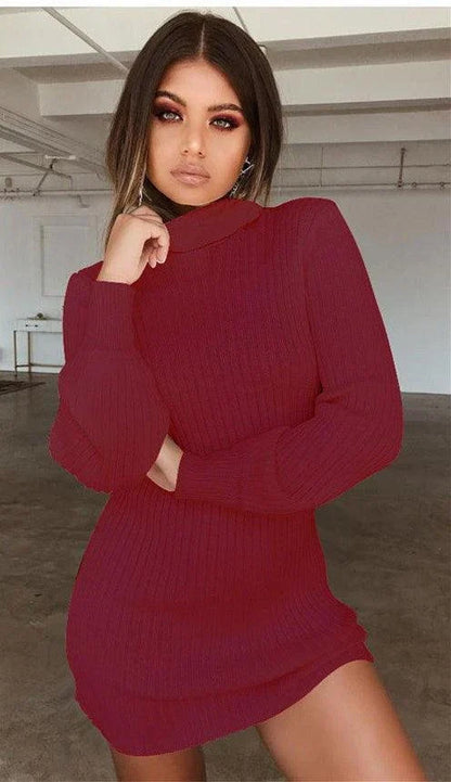 A stylish and comfortable long-sleeve ribbed casual dress in a variety of colours, perfect for the modern Kiwi lifestyle.