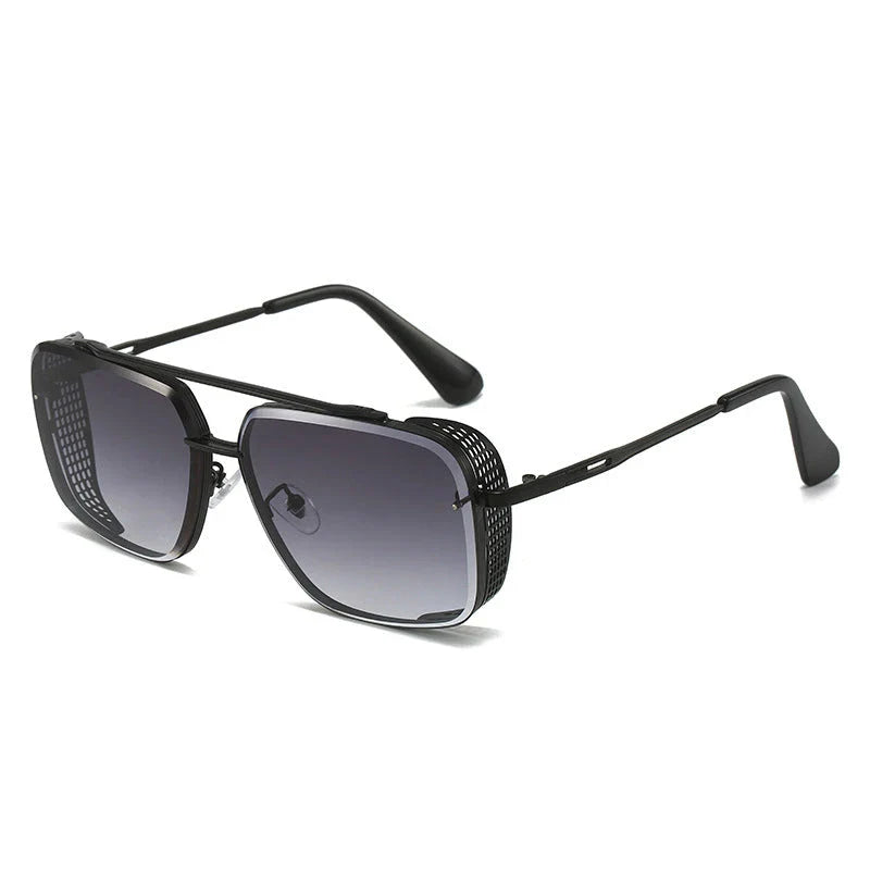 Rectangle sunglasses with sleek metal frame and gradient lenses providing UV protection for Kiwi customers