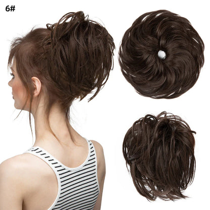 Fluffy and natural-looking hair bun made from premium domestic silk for easy, effortless updos