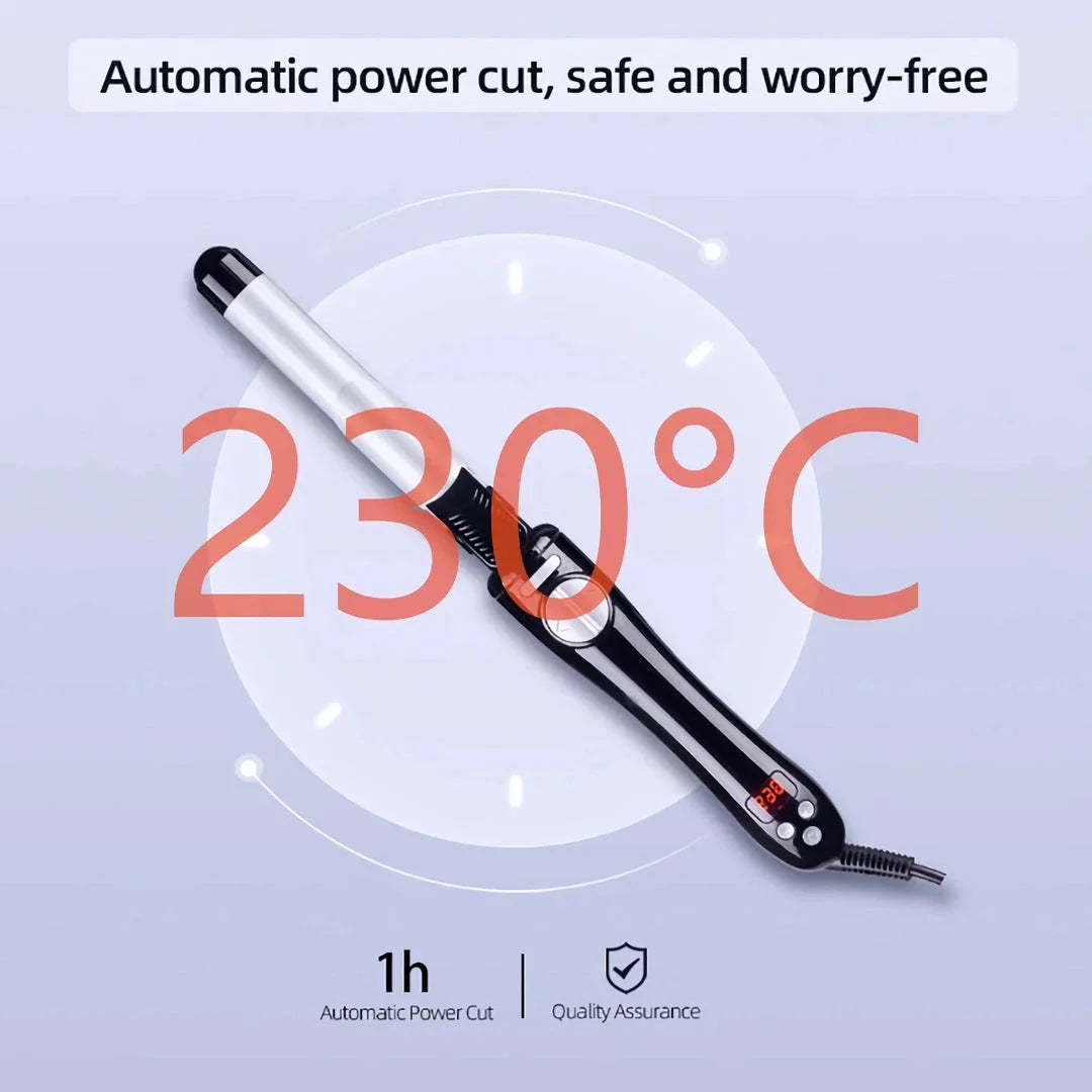 25mm Automatic Hair Curler with 360-degree Rotation and Adjustable Temperature for Salon-Quality Curls