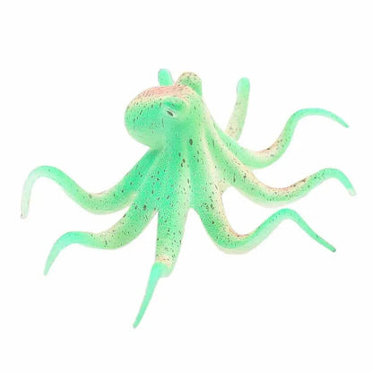 Realistic Eco-Friendly Octopus Ornament in Blue, Green, and Pink Colours for Aquariums