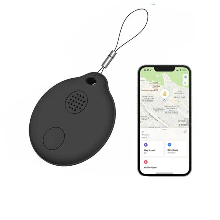 Compact Bluetooth GPS Locator for iOS Devices - Durable, Water-Resistant Design with Global Find My Network Coverage