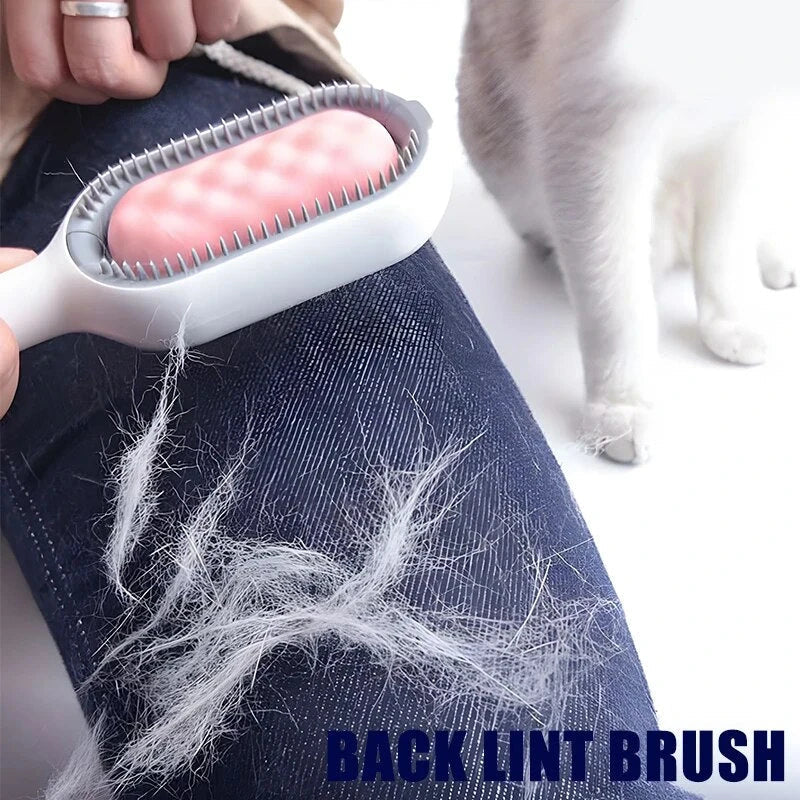 A high-quality grooming comb with a double-sided design for removing loose hair, knots, and dander from cats of all hair types.