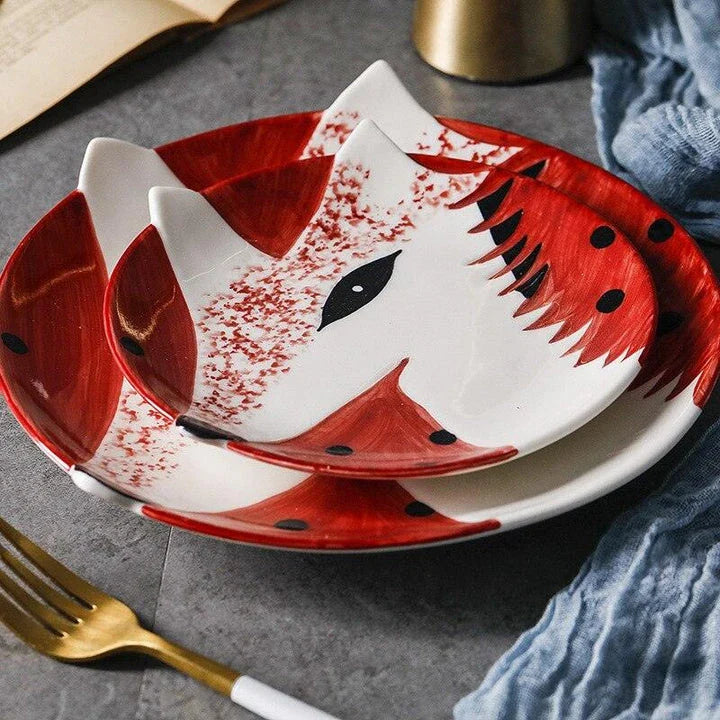 Ceramic plate with charming animal motifs, featuring vibrant designs inspired by New Zealand's natural beauty