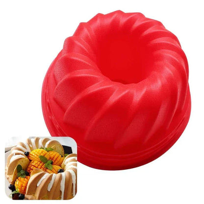 Flower-shaped silicone cake molds in vibrant colors, perfect for baking unique and eye-catching treats in New Zealand