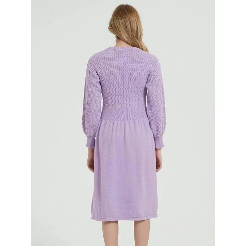 Shopfluxpro NZ Stylish Long Sleeve Knitted Sweater Dress for Kiwi Women