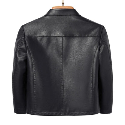 Eco-friendly leather jacket with sleek diamond pattern design, suitable for Kiwi gentlemen