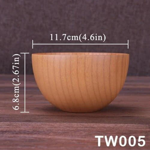 A large, round wooden soup bowl with a warm, natural brown color, perfect for serving hearty meals in Kiwi kitchens.