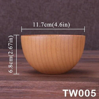A large, round wooden soup bowl with a warm, natural brown color, perfect for serving hearty meals in Kiwi kitchens.