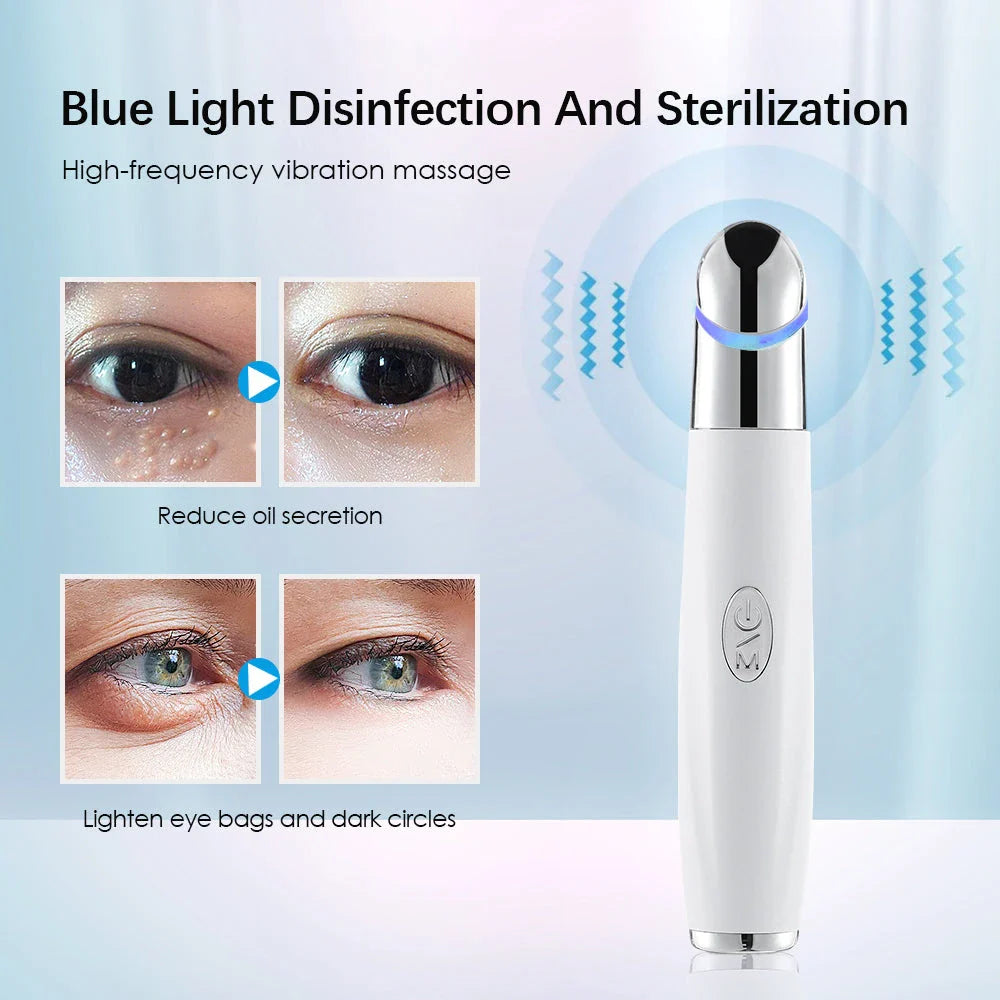 Revitalizing Eye Massage Pen with red, blue, and purple light therapy for eye care and rejuvenation