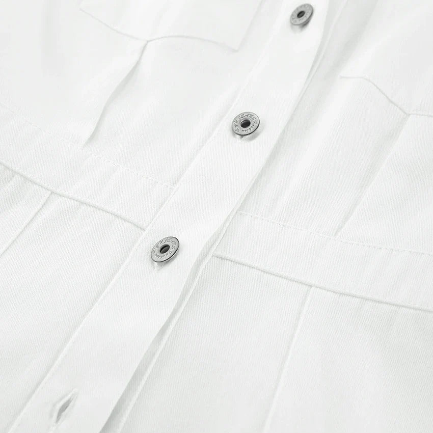 Stylish Commuter Dress in White - A sustainable and versatile wardrobe essential for the modern Kiwi woman