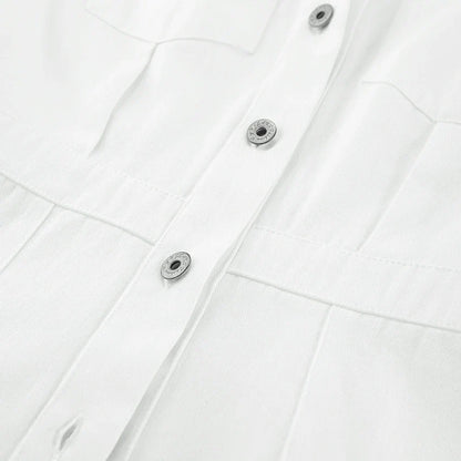Stylish Commuter Dress in White - A sustainable and versatile wardrobe essential for the modern Kiwi woman