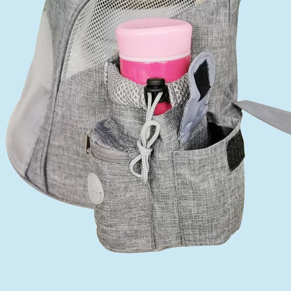 Breathable cat carrier backpack with adjustable straps, designed for comfortable transport of your feline friend on your Kiwi adventures.