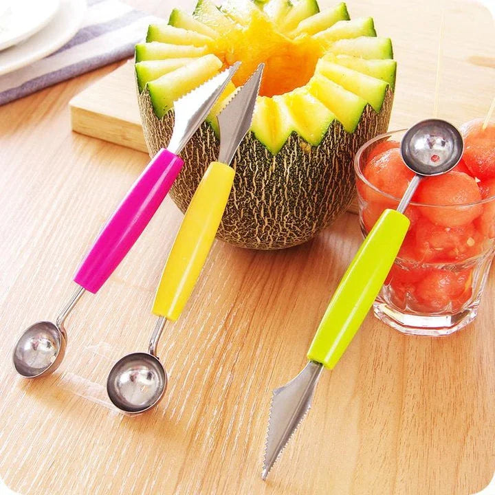 Shopfluxpro NZ Versatile Stainless Steel Fruit Carving Tools - Perfect for Kiwi Creativity