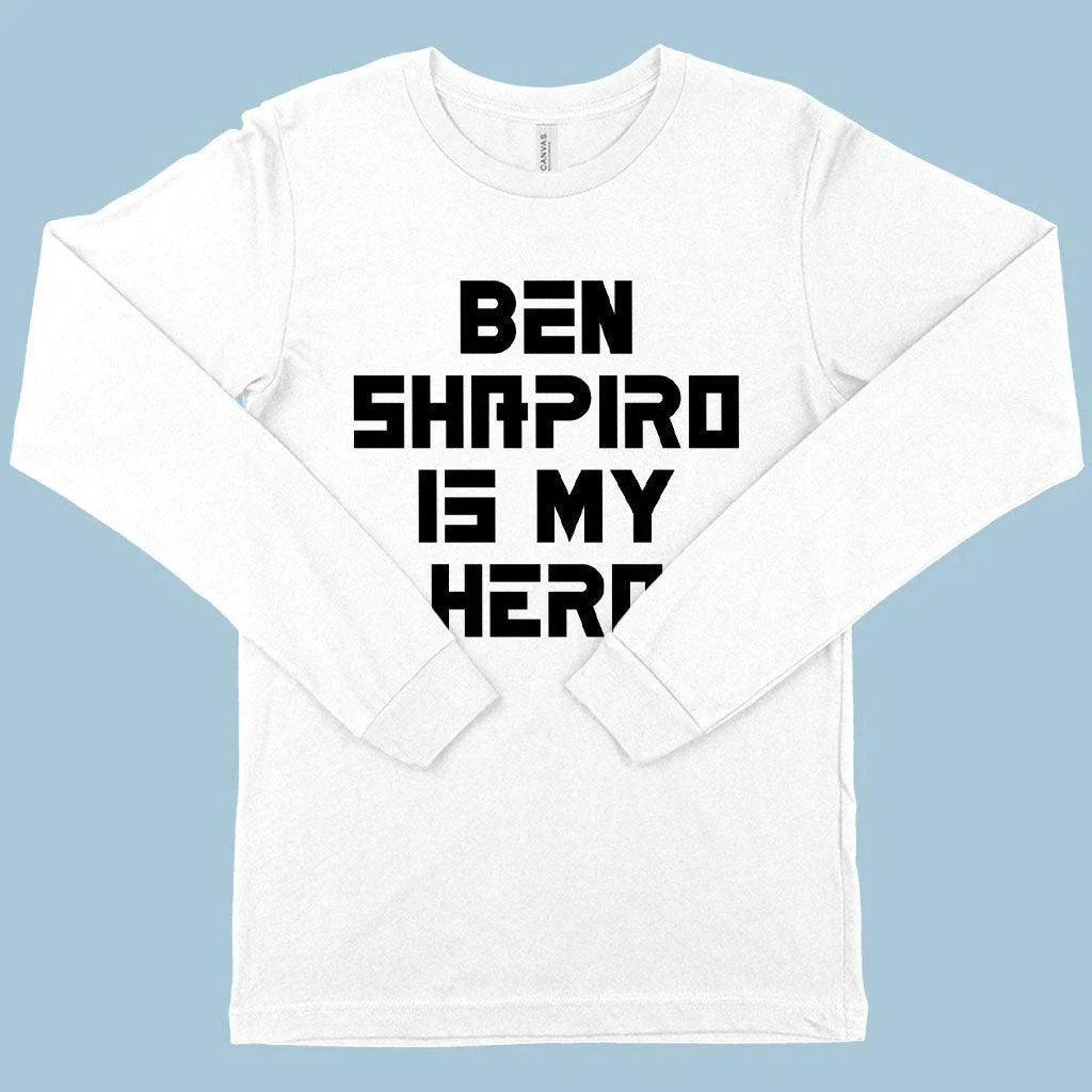 Comfortable and versatile Ben Shapiro long sleeve t-shirt, made with premium Airlume cotton and sustainable practices.