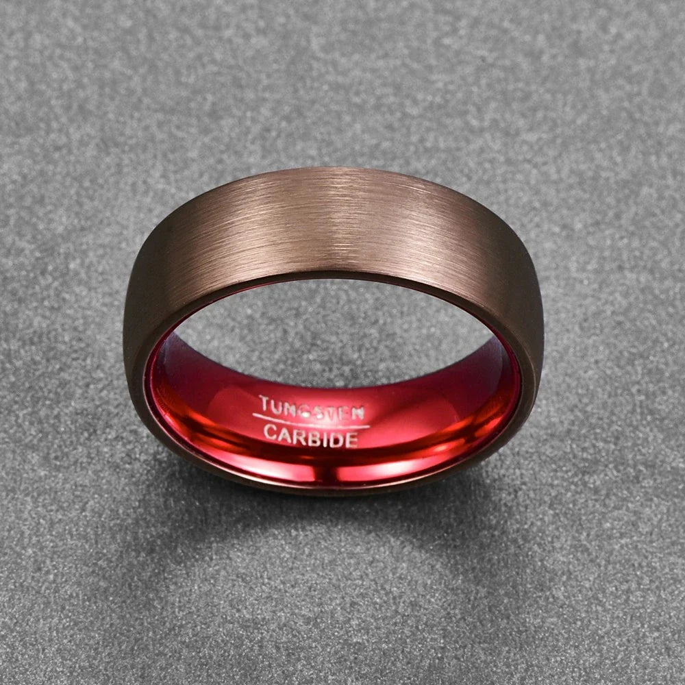 Sleek and sophisticated Tungsten Steel Ring with an electroplated finish, designed for the modern Kiwi gentleman