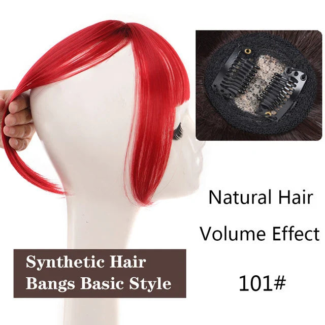 Premium 3D Bangs Wig Set in various shades for concealing uneven hairlines and adding volume to hairstyles