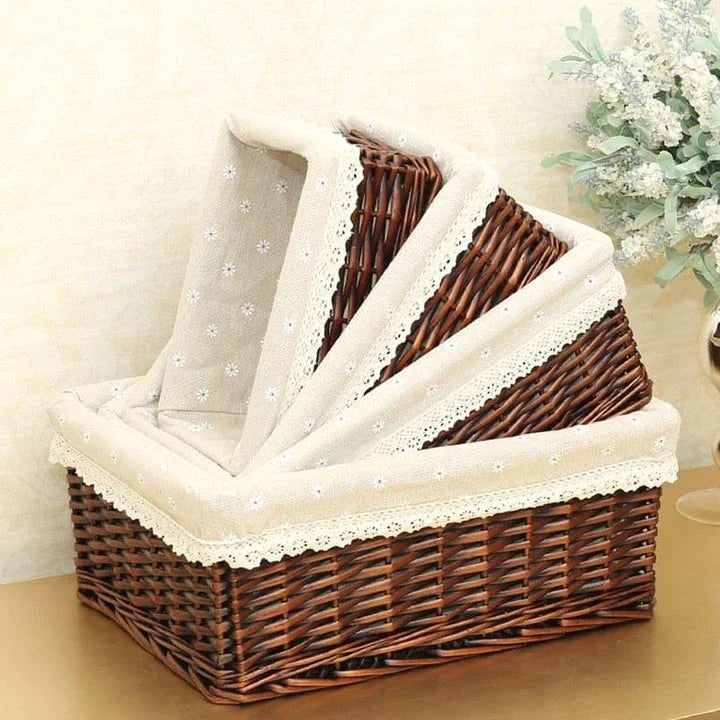 Handcrafted rattan storage basket with natural fibre design, perfect for organising and decorating Kiwi homes