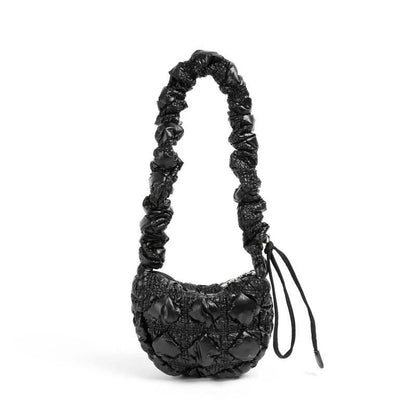 Fashionable Korean-inspired sling bag with quilted pattern and adjustable strap