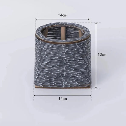 Hand-woven rattan planter with lush greenery, perfect for indoor and outdoor display