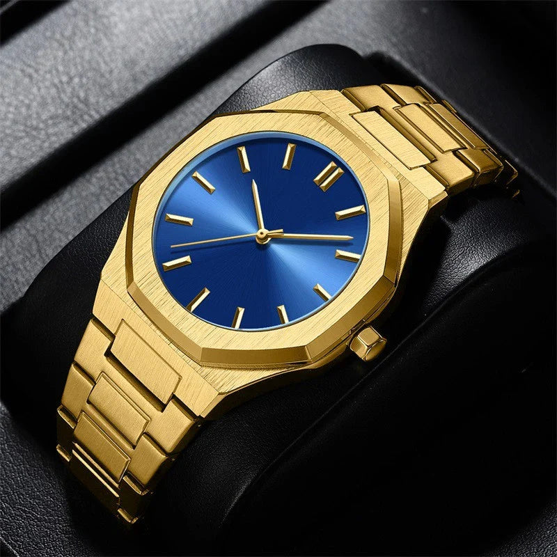 Premium all-gold watch with a classic design and reliable quartz movement, perfect for the stylish Kiwi gentleman