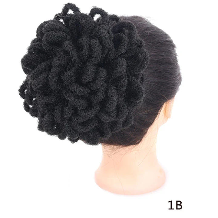 A stylish and eco-friendly Afro Hair Bag with adjustable drawstring, suitable for various hairstyles like buns, dreadlocks, and Afros.