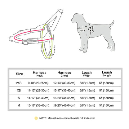 Adjustable no-pull dog harness and leash set in various colours, perfect for comfortable and controlled walks with your Kiwi pup