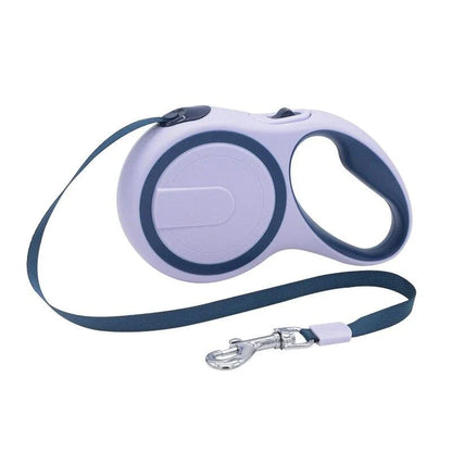 Rugged retractable dog leash with reflective strips and ergonomic handle, suitable for Kiwi pups up to 20 kg