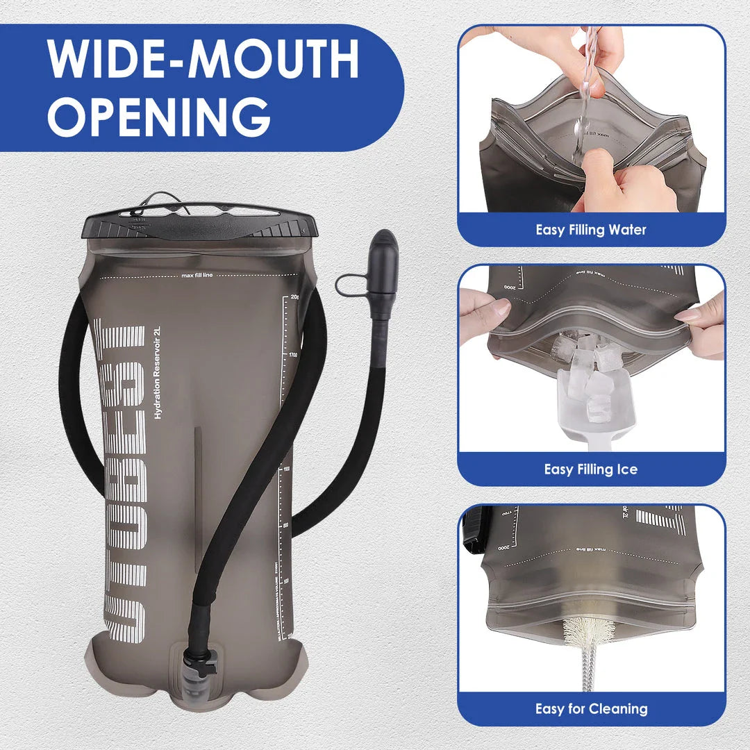 Premium multi-capacity hydration bladder for outdoor activities, featuring durable TPU construction, high-flow bite valve, and versatile capacity options.