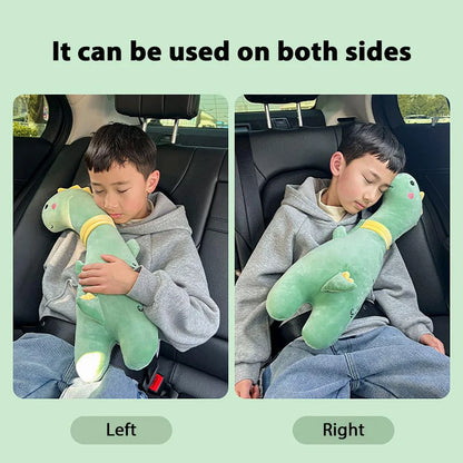 Soft, breathable car safety belt cushions with cartoon-themed designs to keep Kiwi families comfortable and entertained on long car rides.