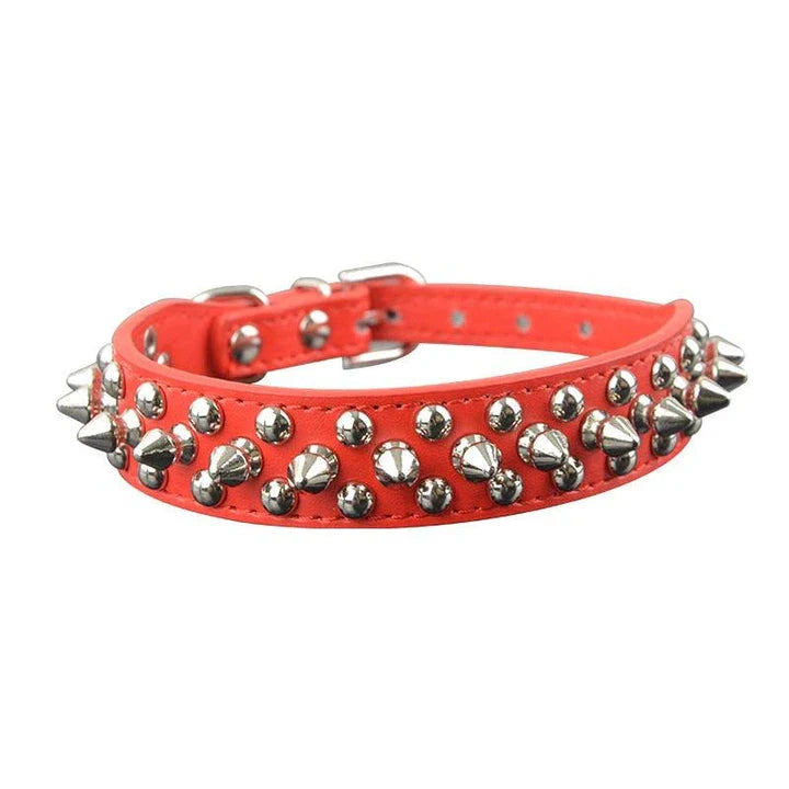 Stylish PU leather pet collar in various sizes, perfect for Kiwi pups and cats of all breeds