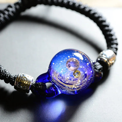 Stellar Constellation Glass Bracelet with unique constellation patterns and vibrant colors