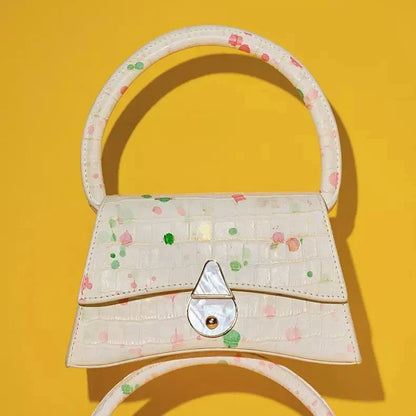 Genuine Leather Half Moon Handbag in Medium and Large Sizes, Featuring Secure Hasp Closure and Stylish Flap Pocket