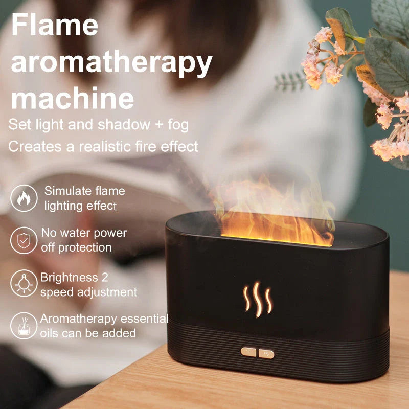 Shopfluxpro NZ Captivating Flame-Effect Aroma Diffuser: Elevate Your Home's Ambiance