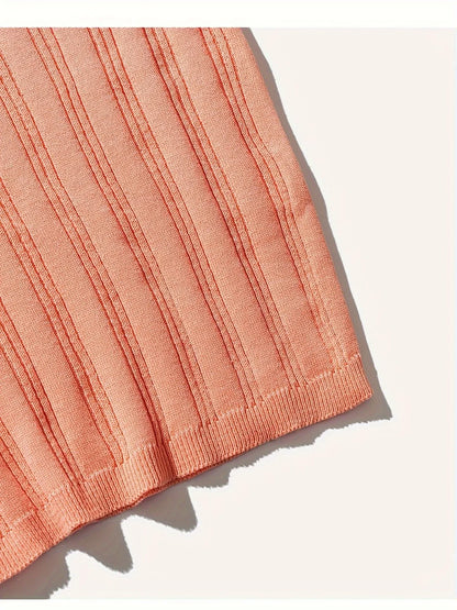 Premium Kiwi-made acrylic knitted tee in a vibrant orange-red hue, featuring a slim-fit design and classic short sleeves