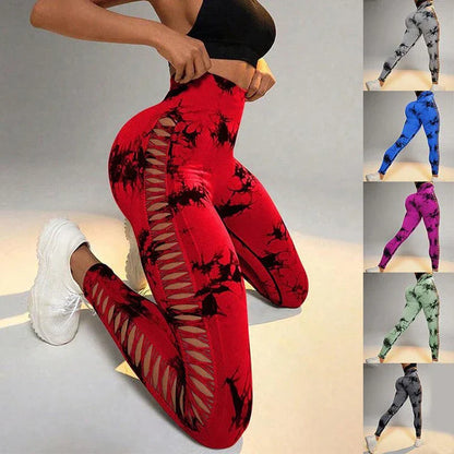 Tie-Dye Yoga Pants with Butt Lift and High Waist for Kiwi Ladies