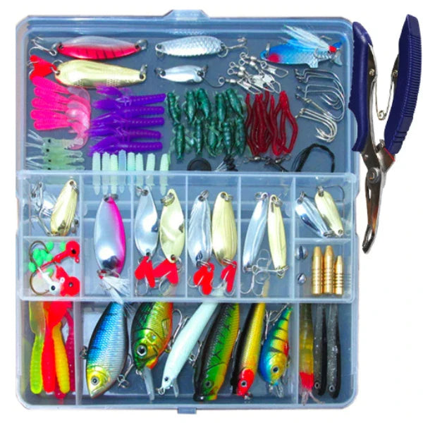 Versatile 132-Piece Fishing Gear Set with Soft Baits, Fishhooks, and Other Essential Fishing Accessories