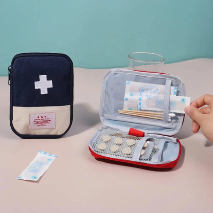 Compact and durable first aid kit with multiple color options, perfect for outdoor adventures and everyday emergencies.