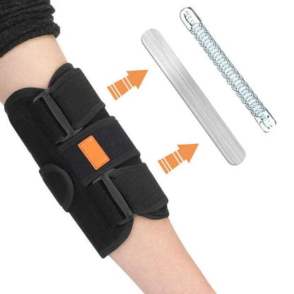 Supportive elbow brace with aluminum strips for active lifestyles, perfect for Kiwi athletes and fitness enthusiasts