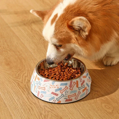 A sturdy and stylish stainless steel pet bowl with an anti-slip base, perfect for feeding Kiwi cats and dogs.