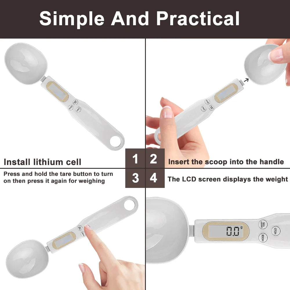 Durable digital kitchen scale with LCD display, tare and hold functions for precise ingredient measurement in Kiwi cooking and baking