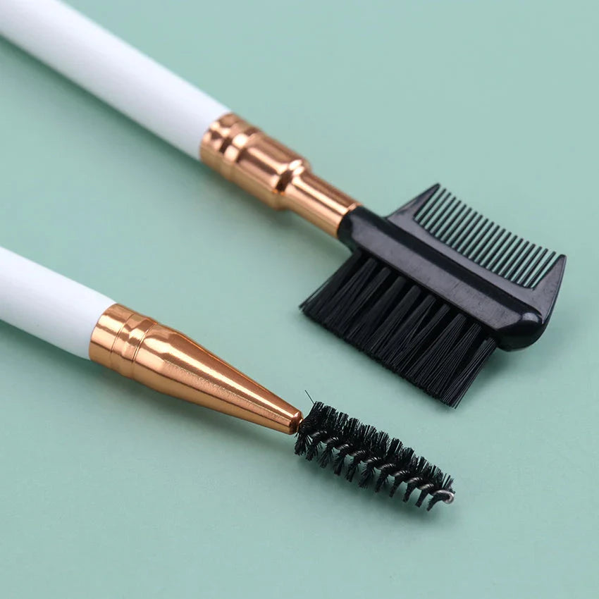 Double-Ended Eyebrow and Eyelash Comb Brush - Versatile makeup tool for well-groomed Kiwi looks