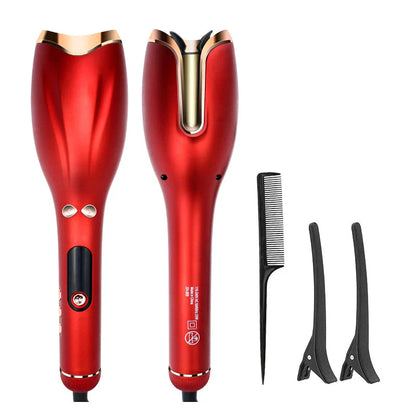 Multi-Automatic LCD Ceramic Rotating Hair Curler for creating effortless, salon-quality curls at home