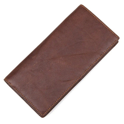 Premium leather men's long wallet in vintage Crazy Horse style, designed for the modern Kiwi lifestyle