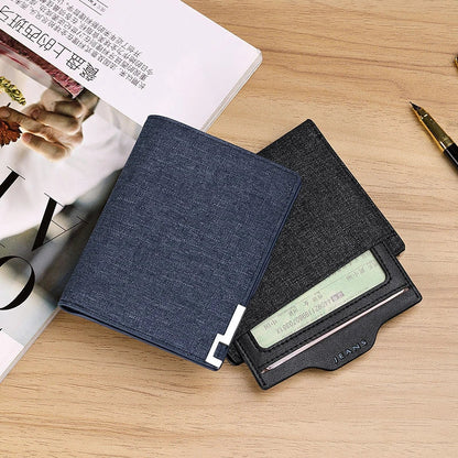 Trendy Kiwi Wallet made of premium denim with two-fold design and convenient card slots and bill holder