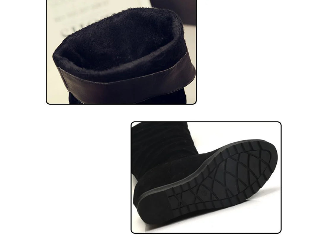 Pair of women's winter boots with rhinestone embellishments in a variety of black colour options