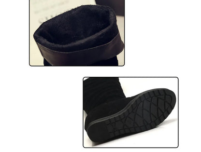 Pair of women's winter boots with rhinestone embellishments in a variety of black colour options